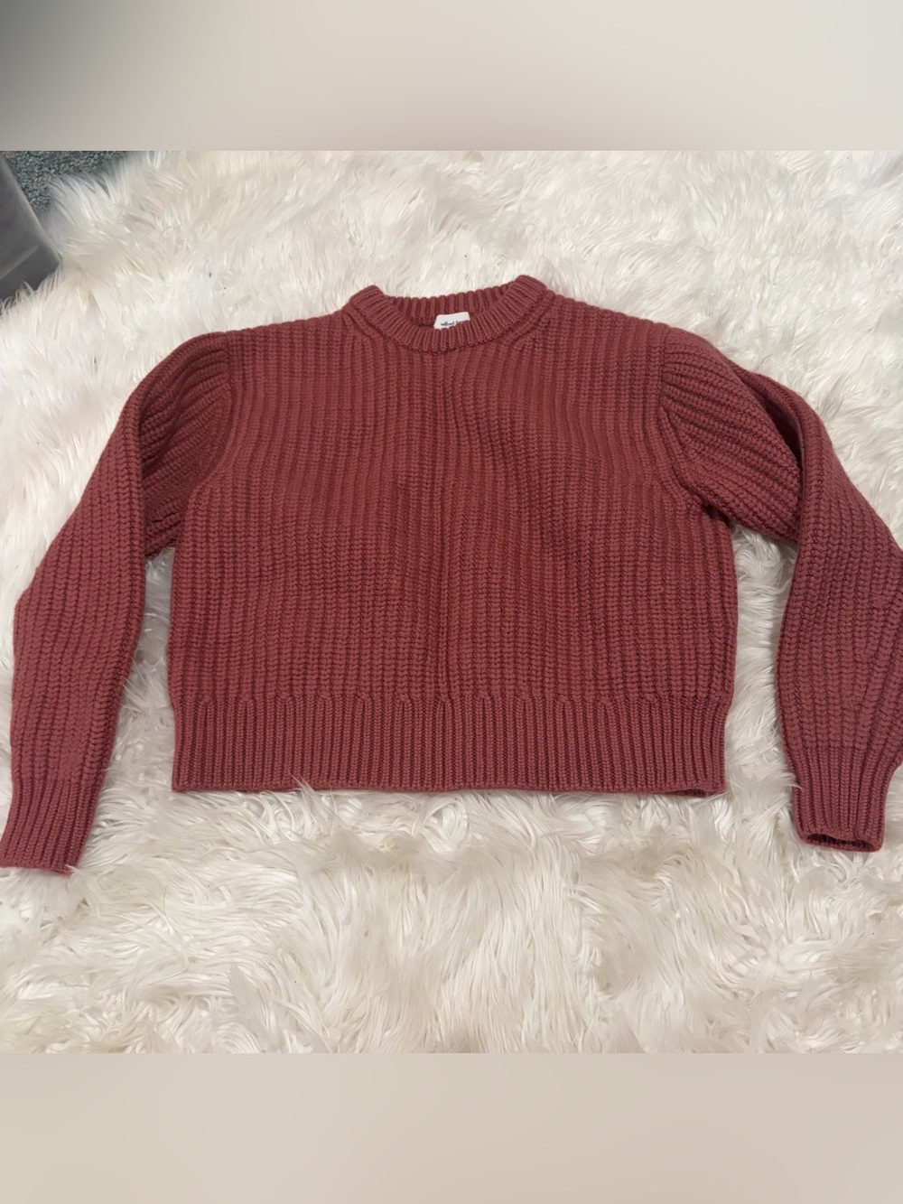 Aritzia Wilfred Free 100% Wool knit sweater pastel rose size XS